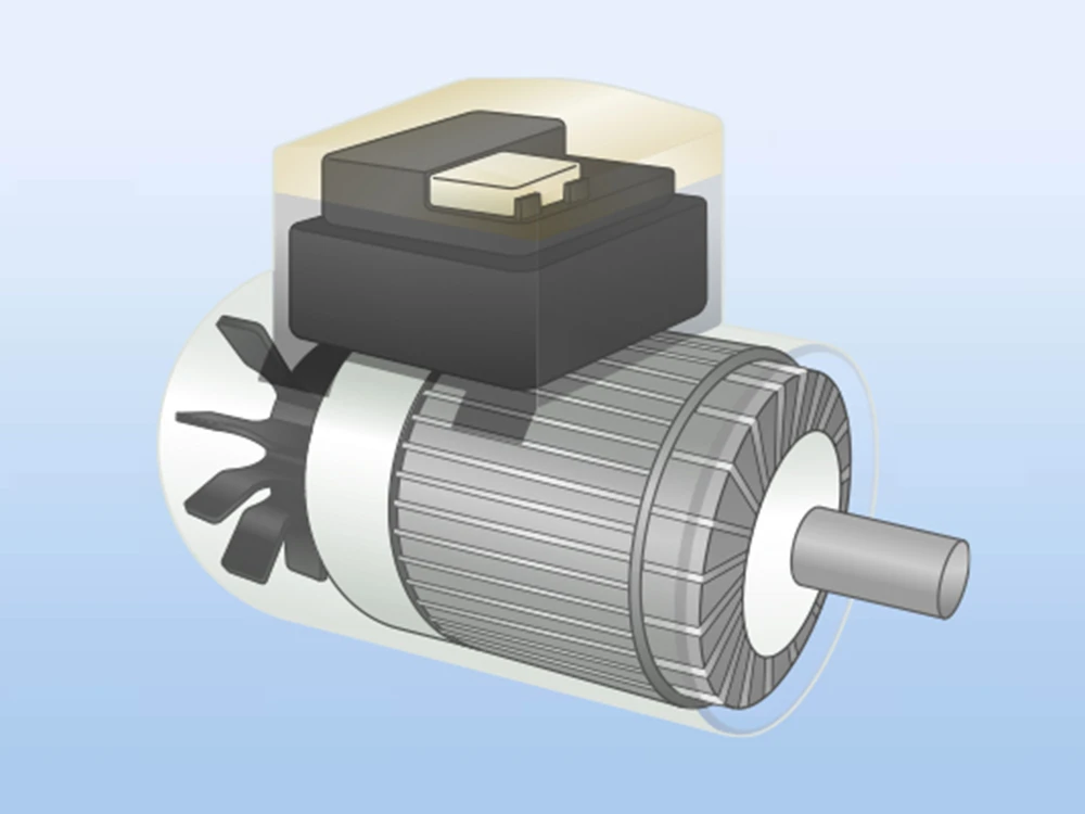 インバータ一体モータ